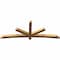 Ekena Millwork Alberta Rough Sawn Timber Gable Bracket, Western Red Cedar, 96"W x 36"H x 4"D x 4"F, 9/12 Pitch GBW096X36X0404ALB00RWR - alternate 4
